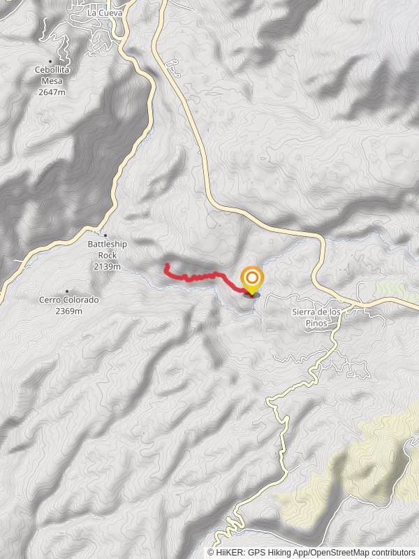 East Fork Trail Out and Back mobile static map