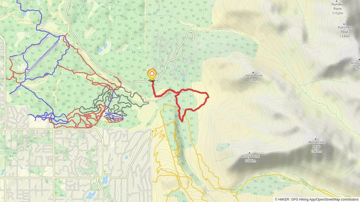 Basher trail South Fork and Wolverine Loop Trail