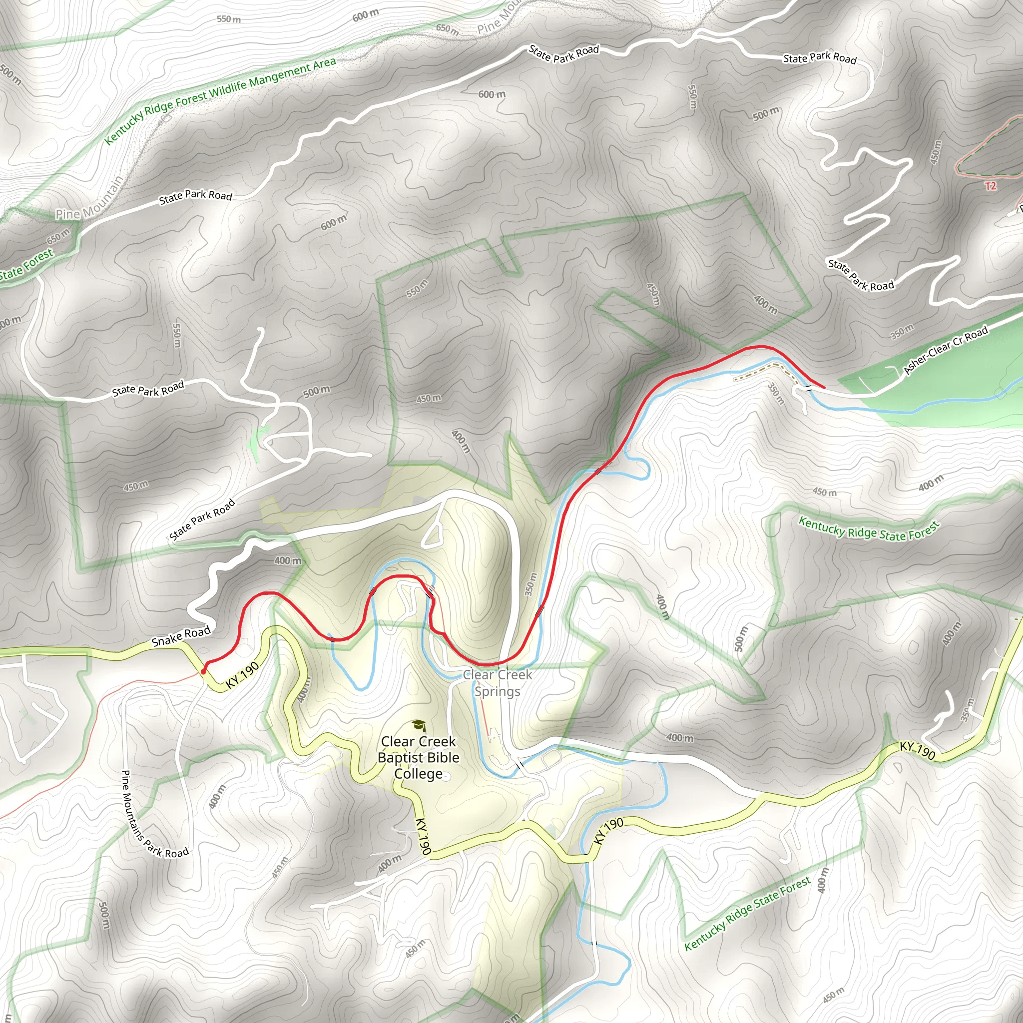 Clear Creek Hollow mobile static map