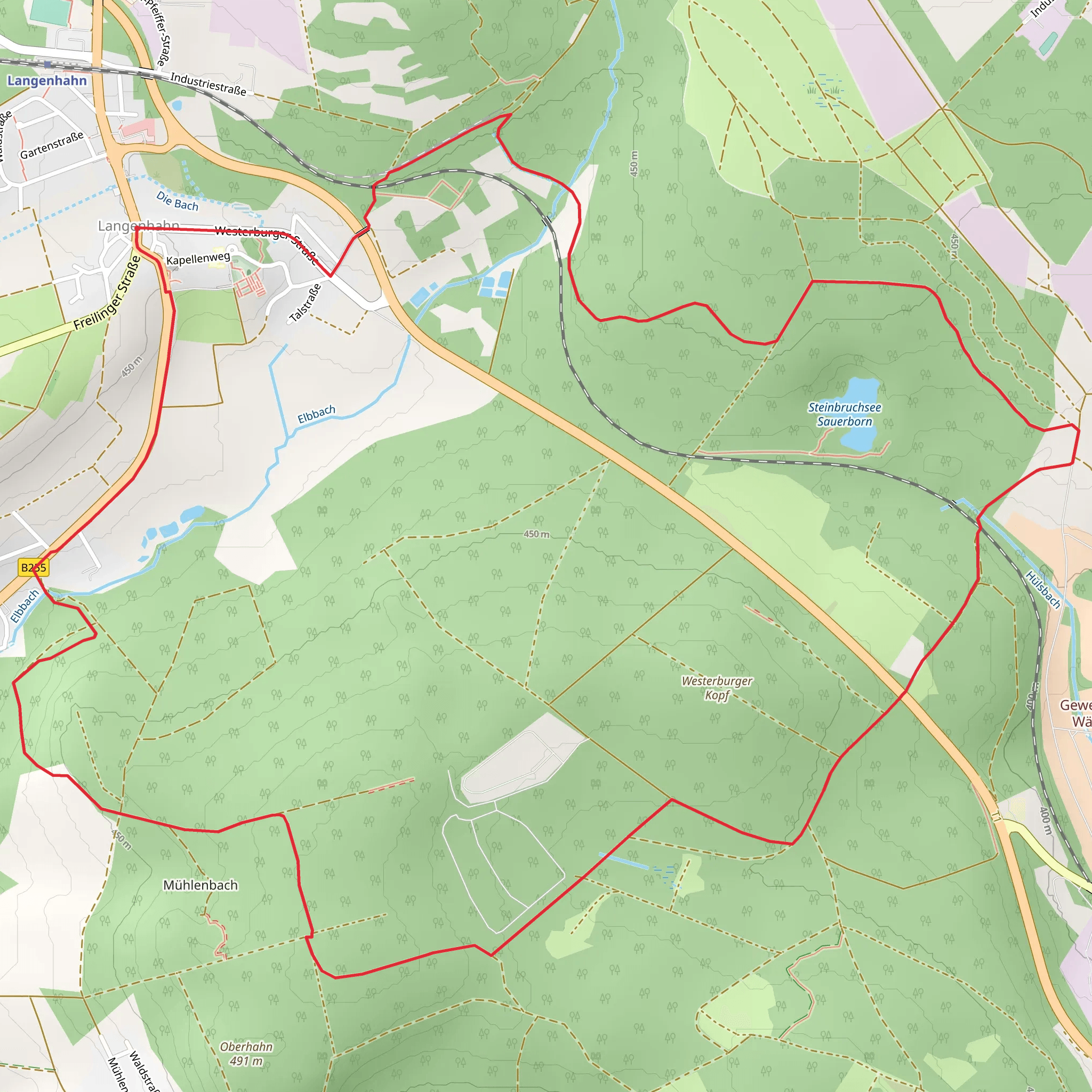 Langenhahn, Roter Kopf, Geisenwald Loop mobile static map