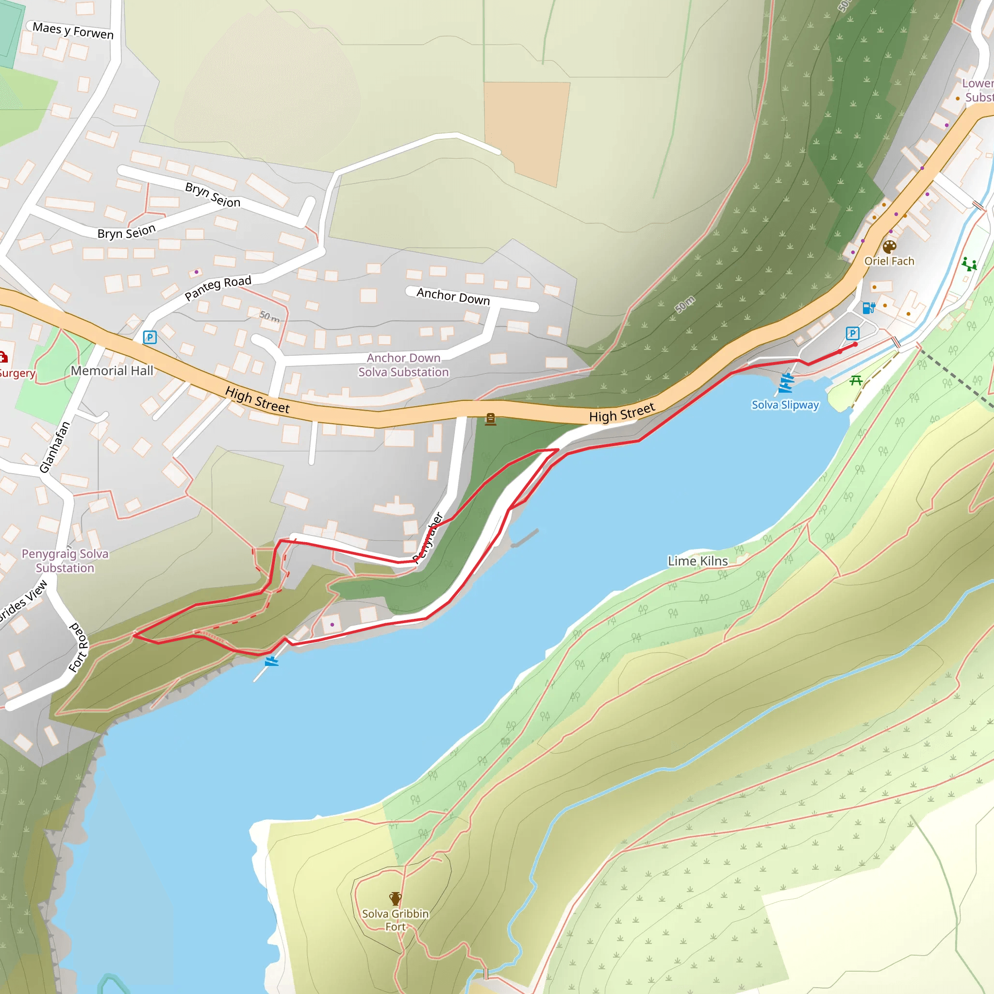 Solva Harbour mobile static map