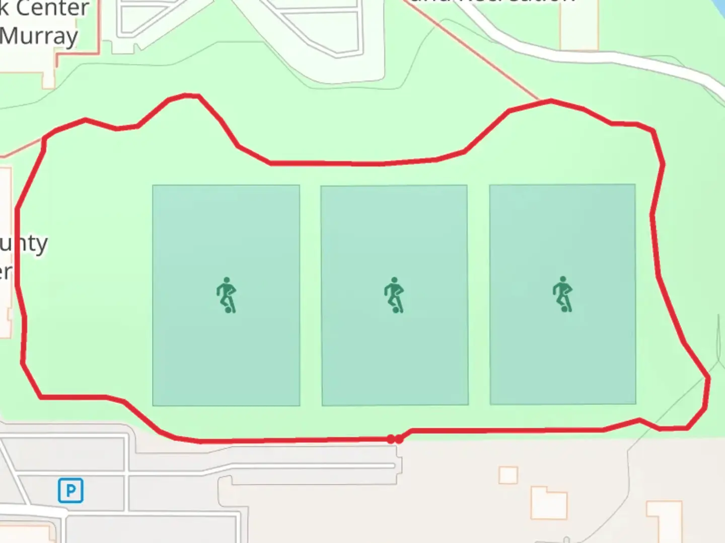 An image depicting the trail Murray Park South Side Loop and its surrounding area.