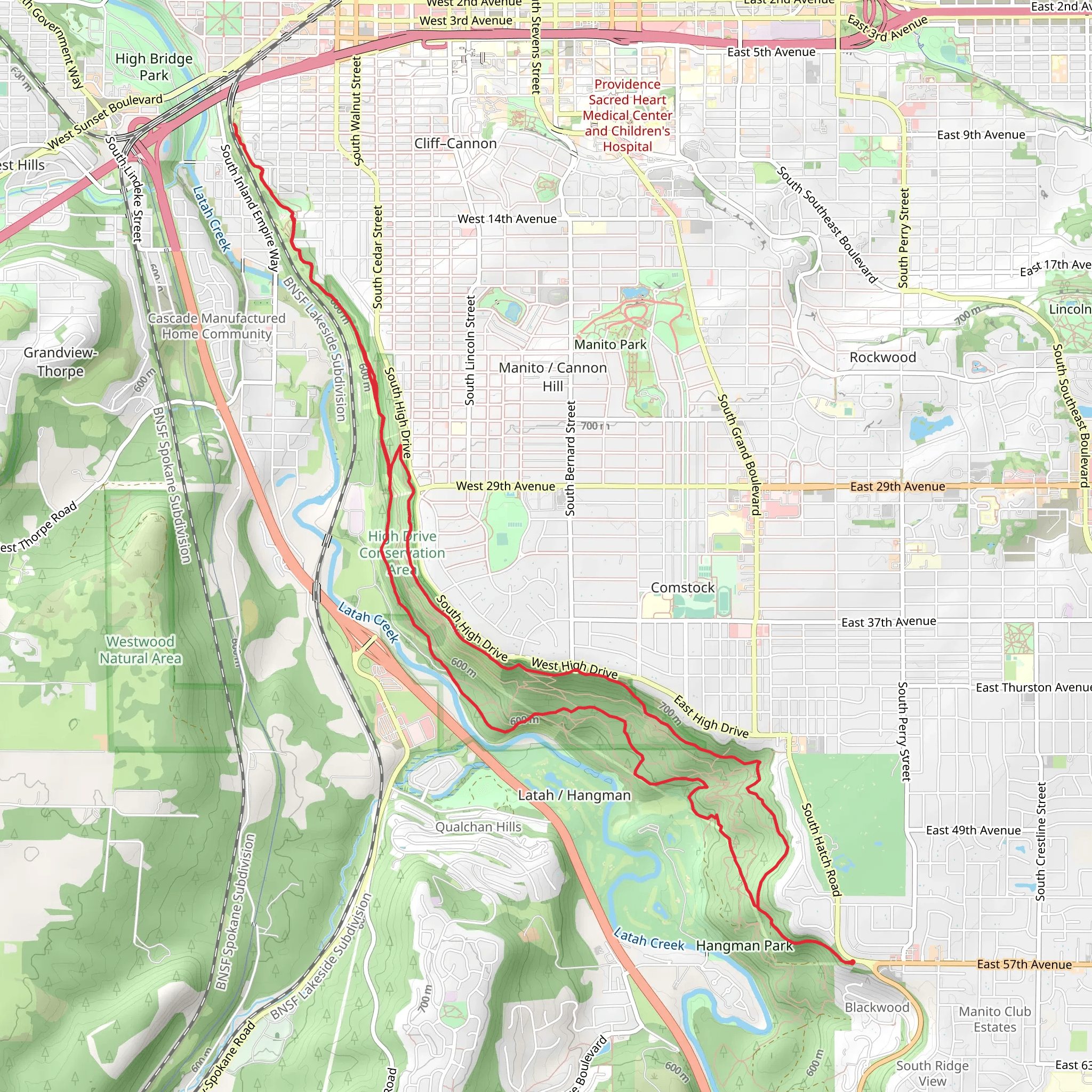 High Drive Parkway Loop Trail mobile static map