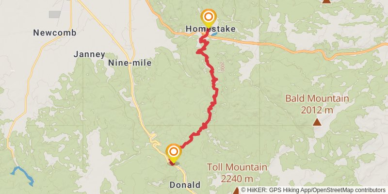 Continental Divide Trail - Montana And Idaho stage 46 Map