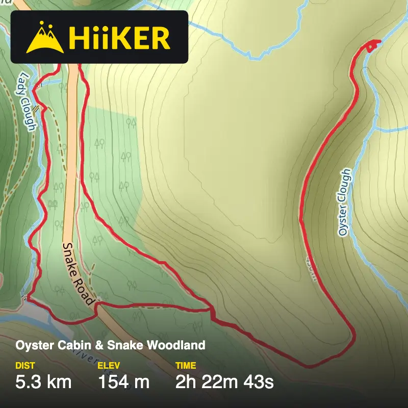 A map preview of the recording Oyster Cabin & Snake Woodland.