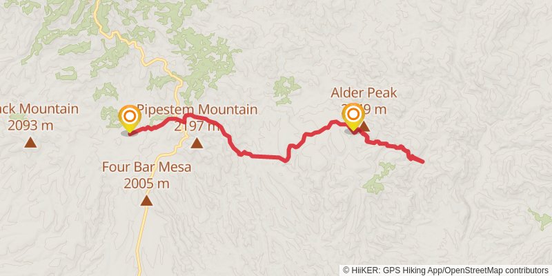 Pipestem Trail stage 3 Map