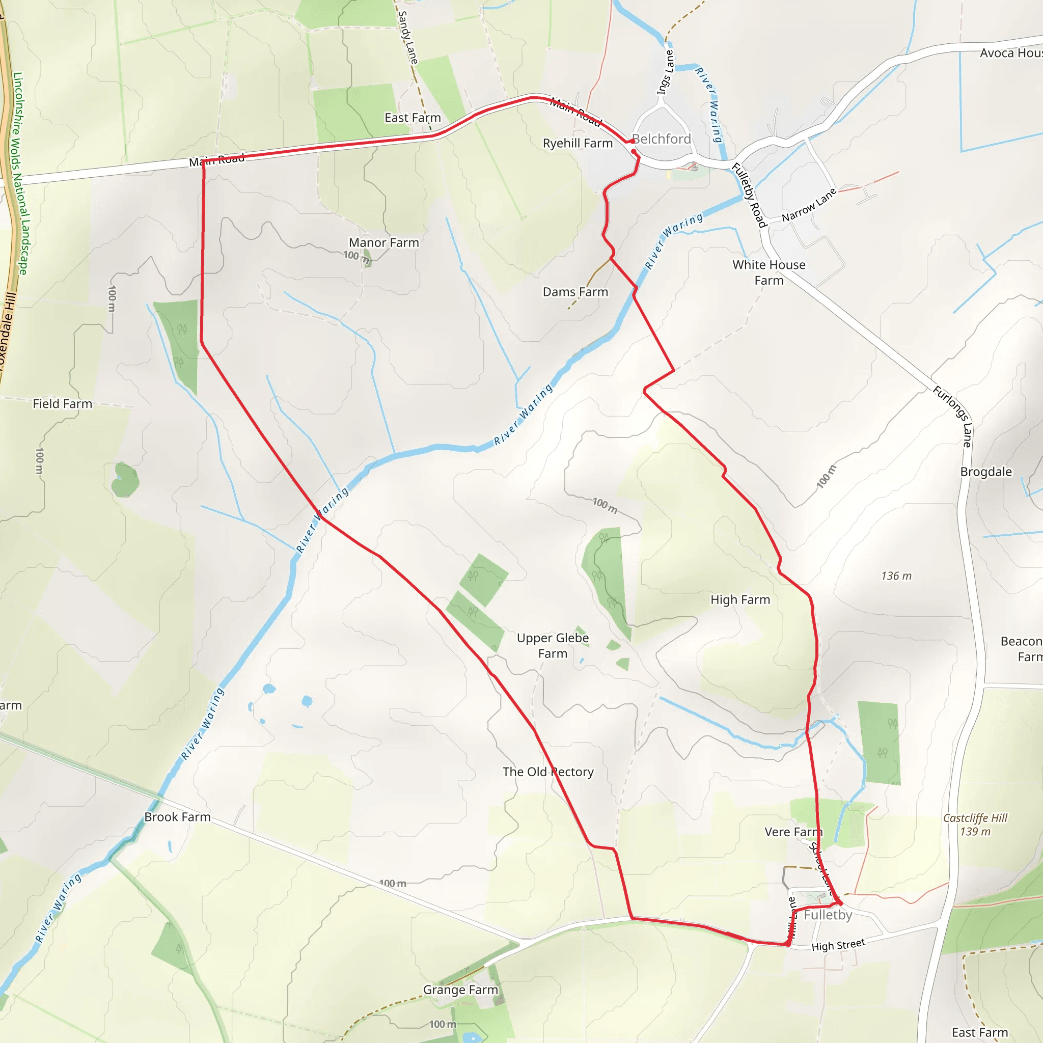 Hills and Holes Loop mobile static map