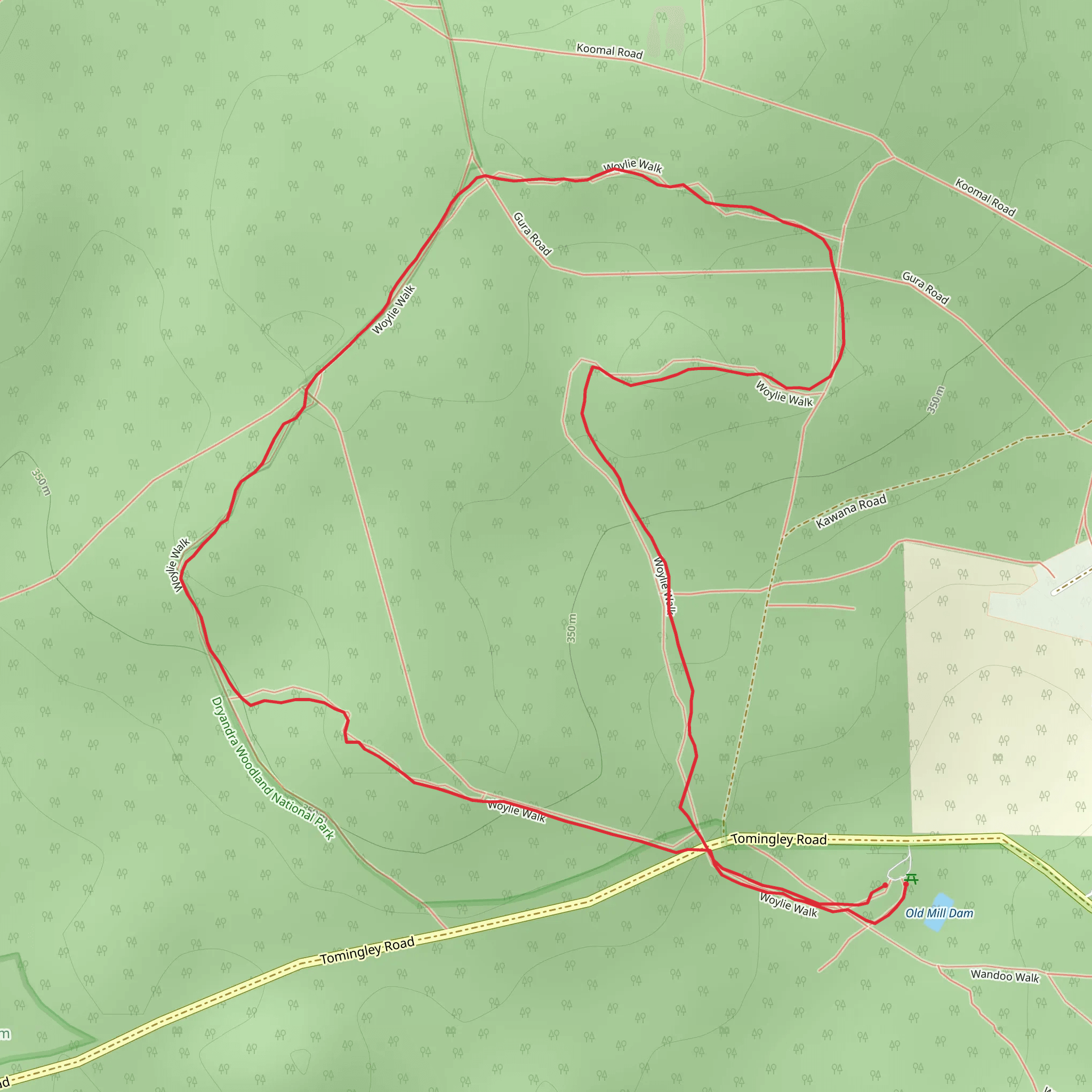 Woylie Walk mobile static map