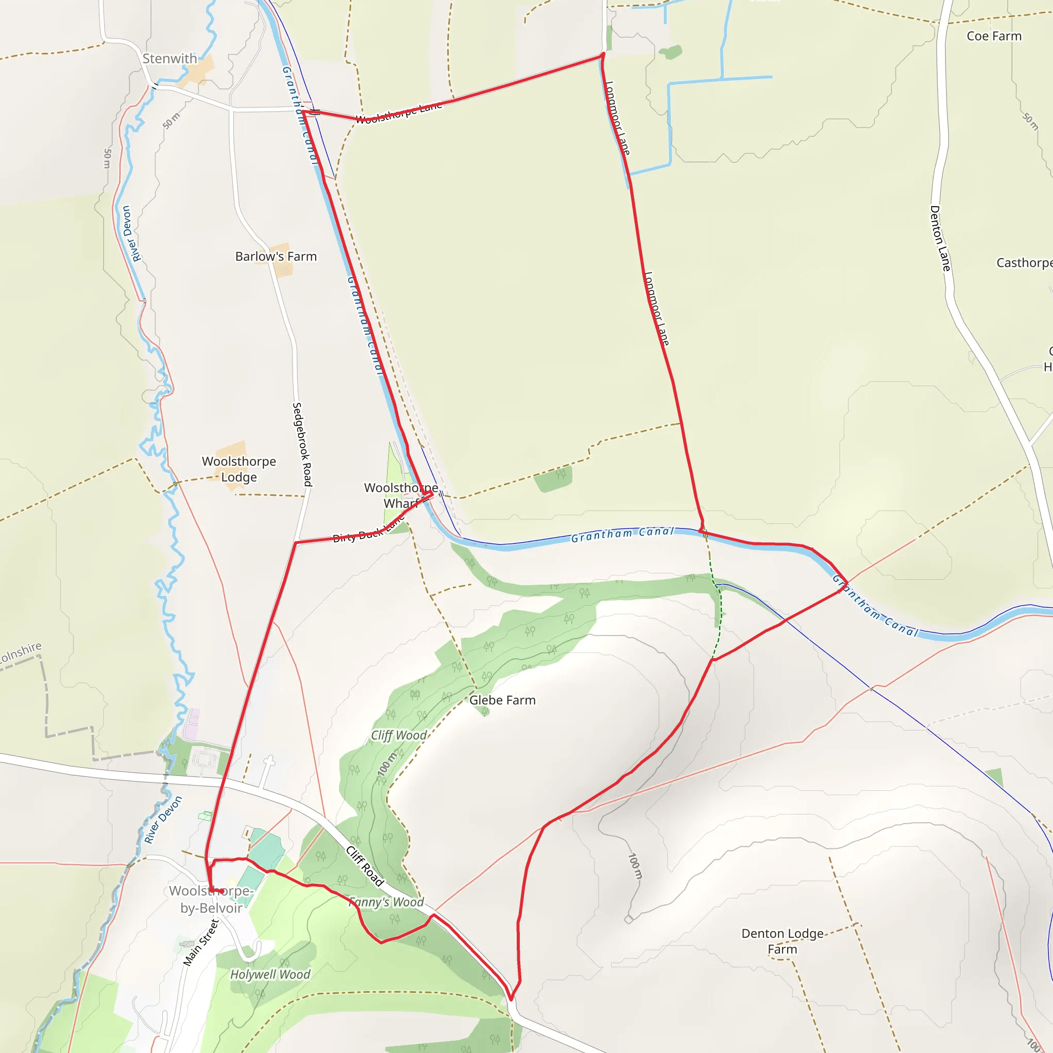Wooldsthorpe by Belvoir Loop mobile static map