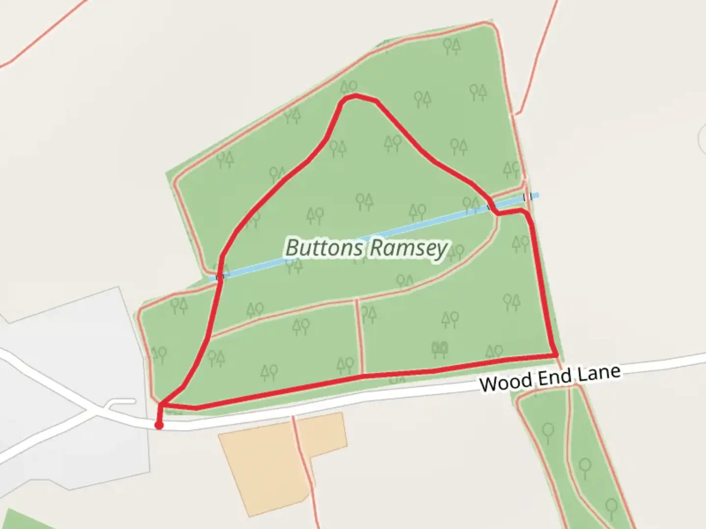 An image depicting the trail Buttons Ramsey Loop and its surrounding area.