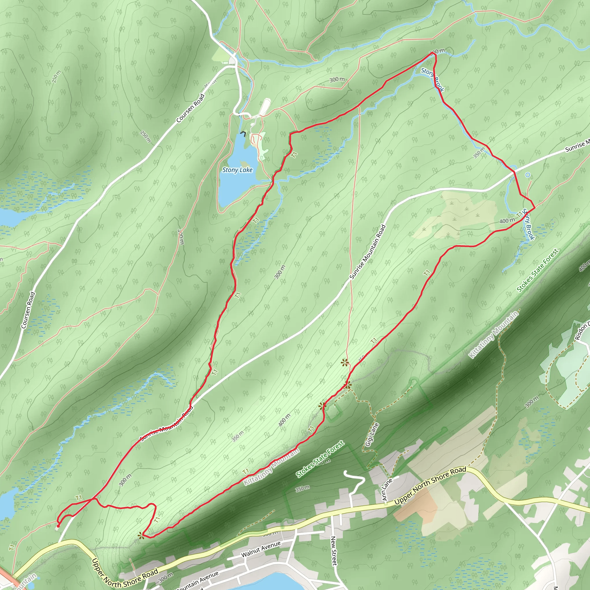 Appalachian, Stony Brook and Coursen Loop Trail mobile static map
