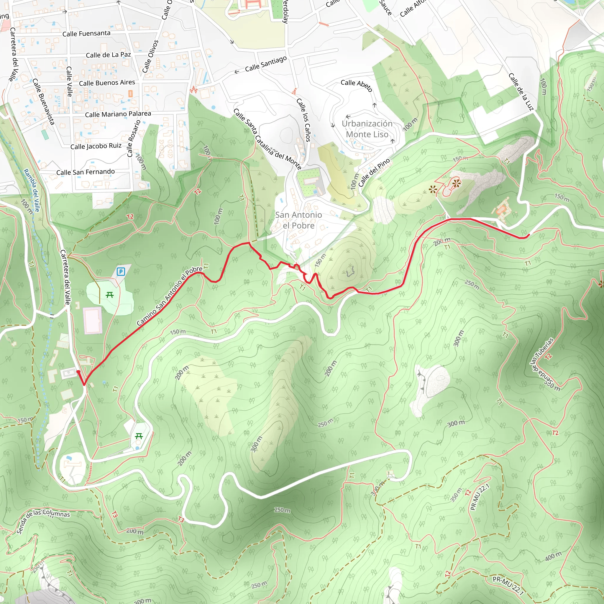 Local footpath of the Valley - Murcia - SL MU 7 mobile static map