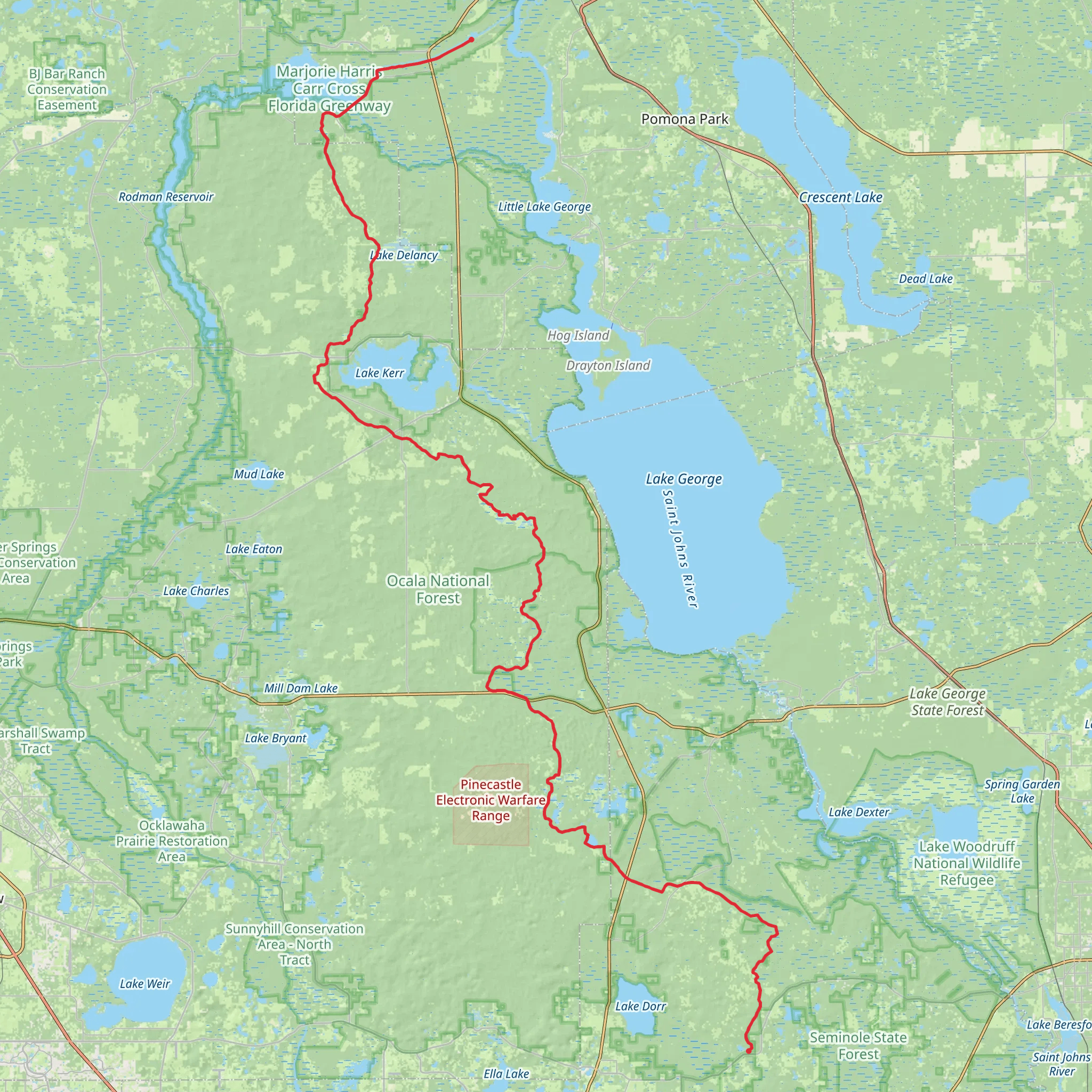 Florida National Scenic Trail - Ocala mobile static map