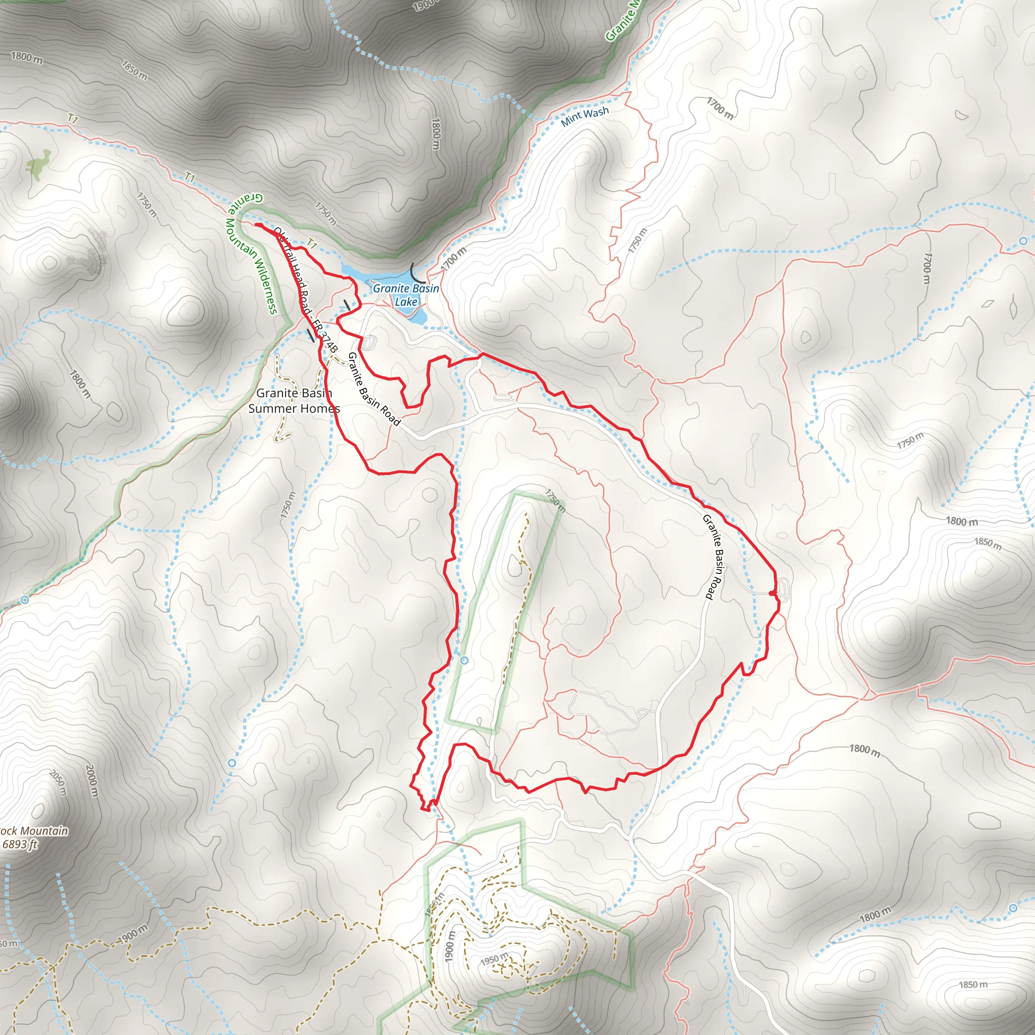 Balancing Rock Loop Trail mobile static map