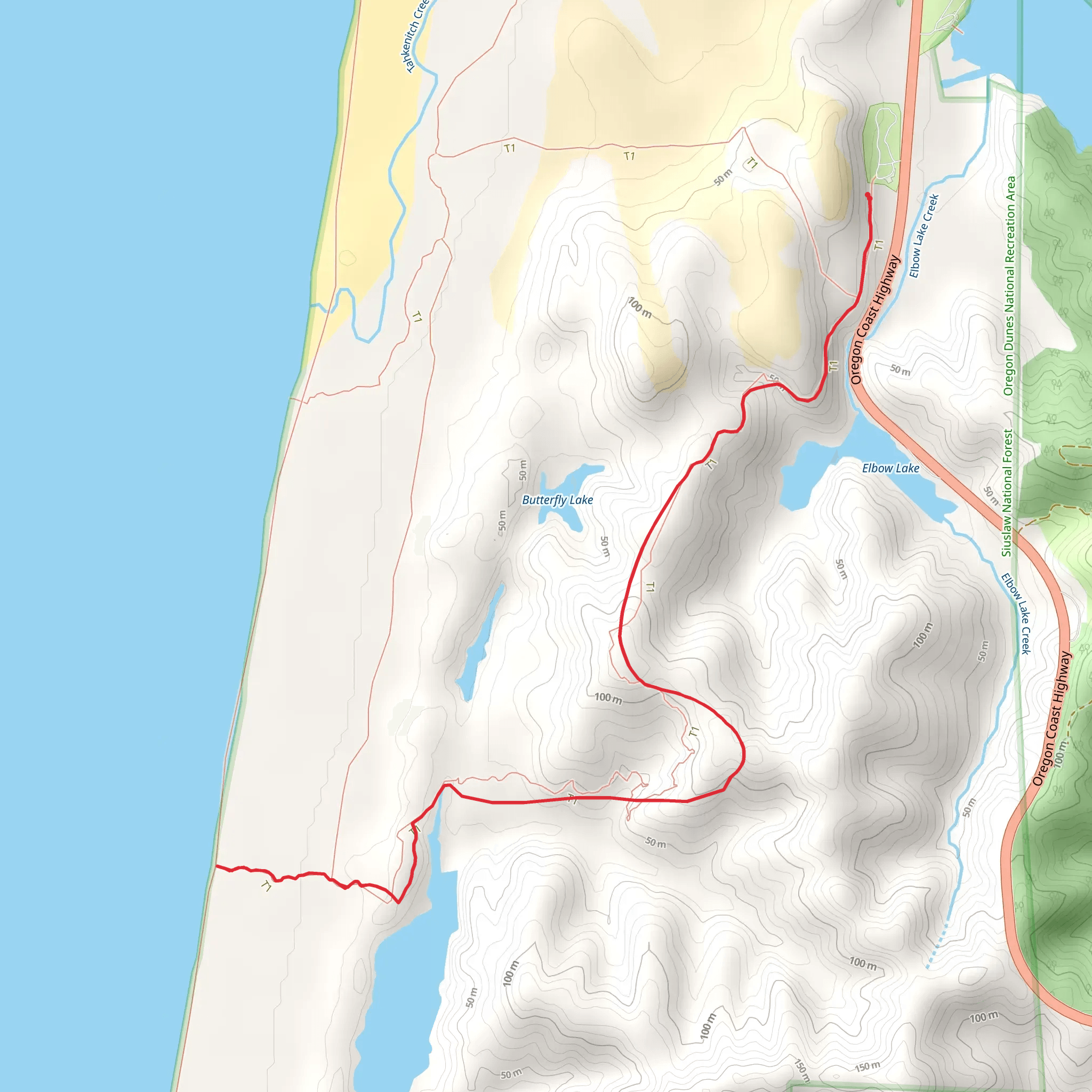 Three Mile Lake North Trail mobile static map