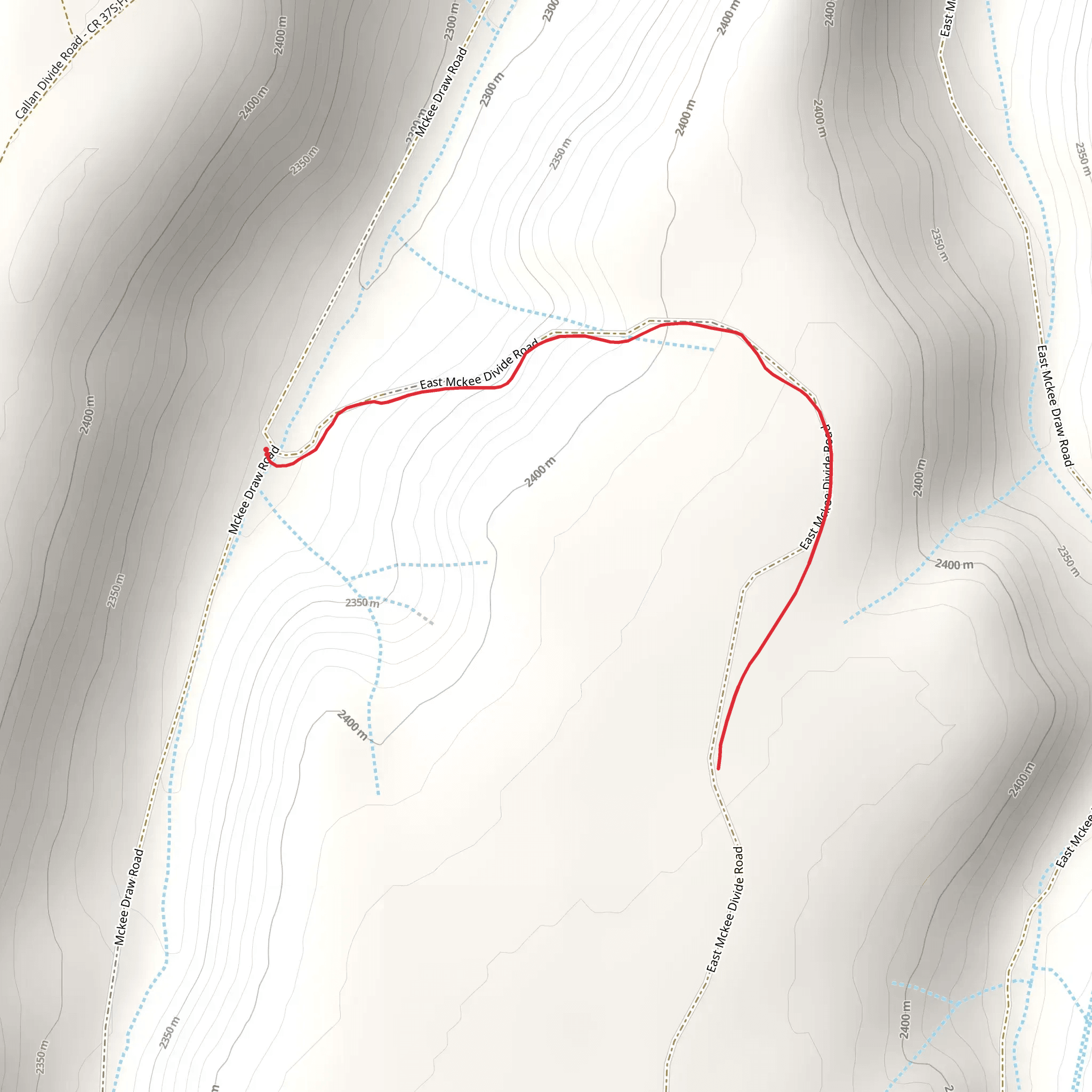 East MC Kee Divide Trail mobile static map