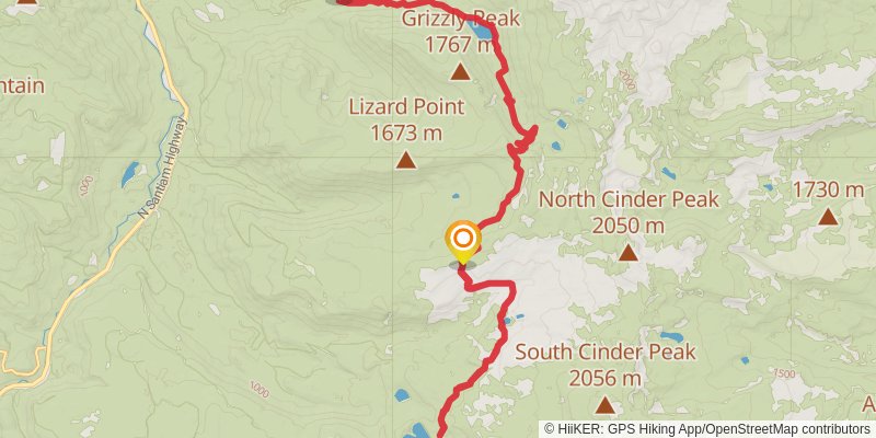 Pamelia Lake and Lake of The Woods Trail stage 3 Map