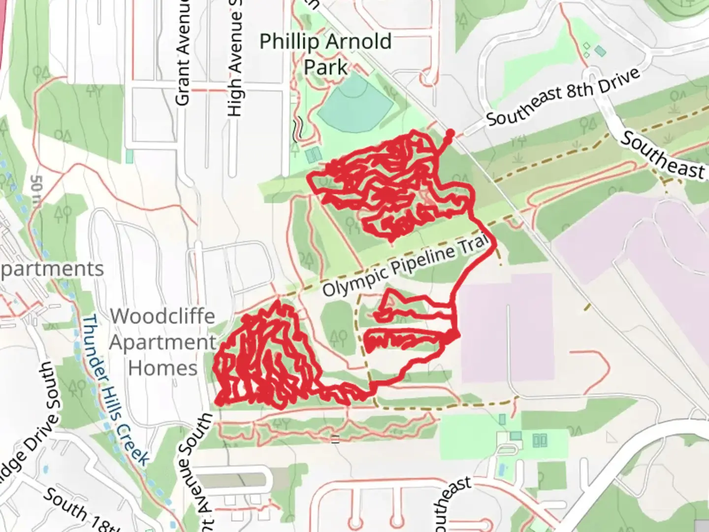 An image depicting the trail Parasite, Silkworm, Crop Circles and The Tapeworm Loop and its surrounding area.