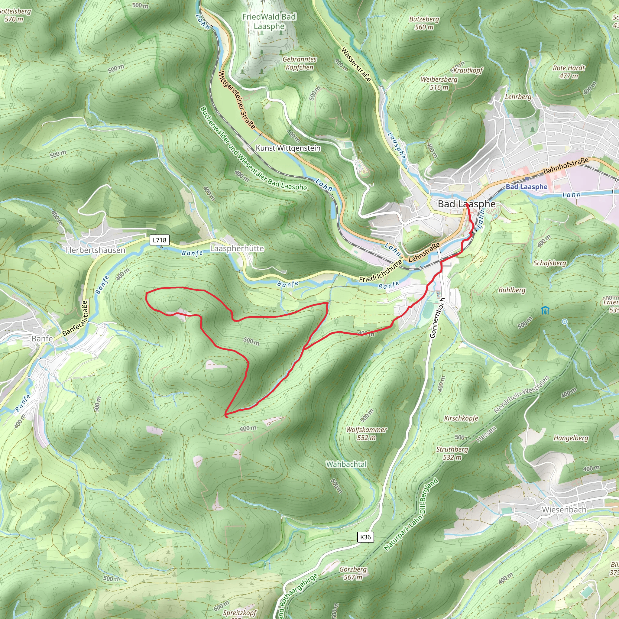 Tretenbach and Wartel Loop mobile static map
