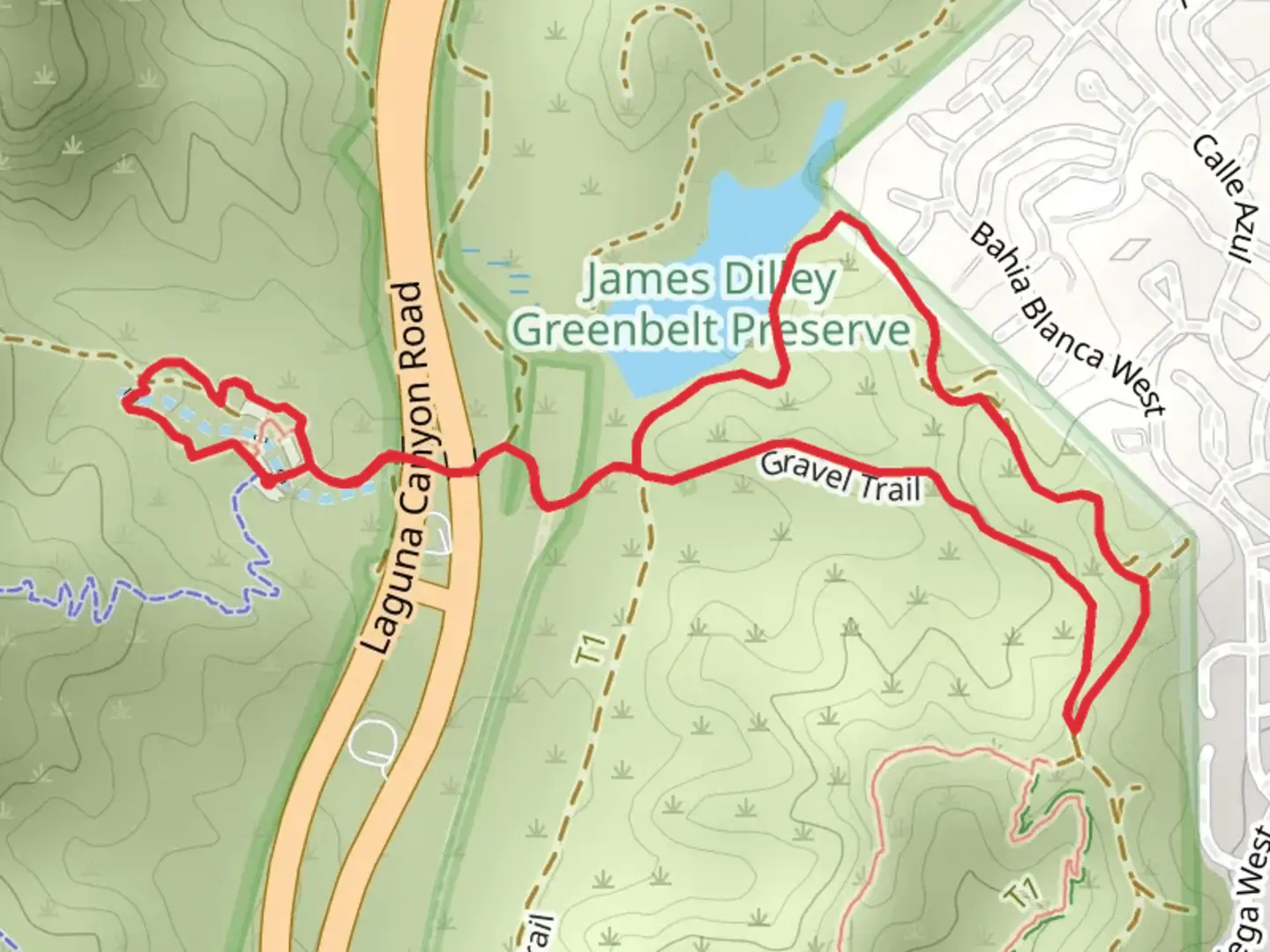 An image depicting the trail Barbara's Lake Loop and its surrounding area.