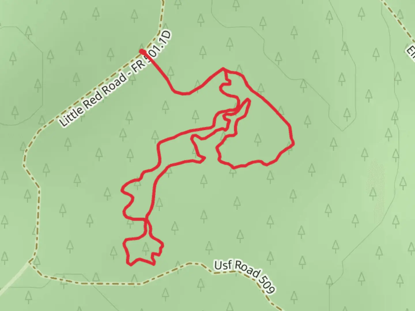 An image depicting the trail Kids Loop Trail and its surrounding area.