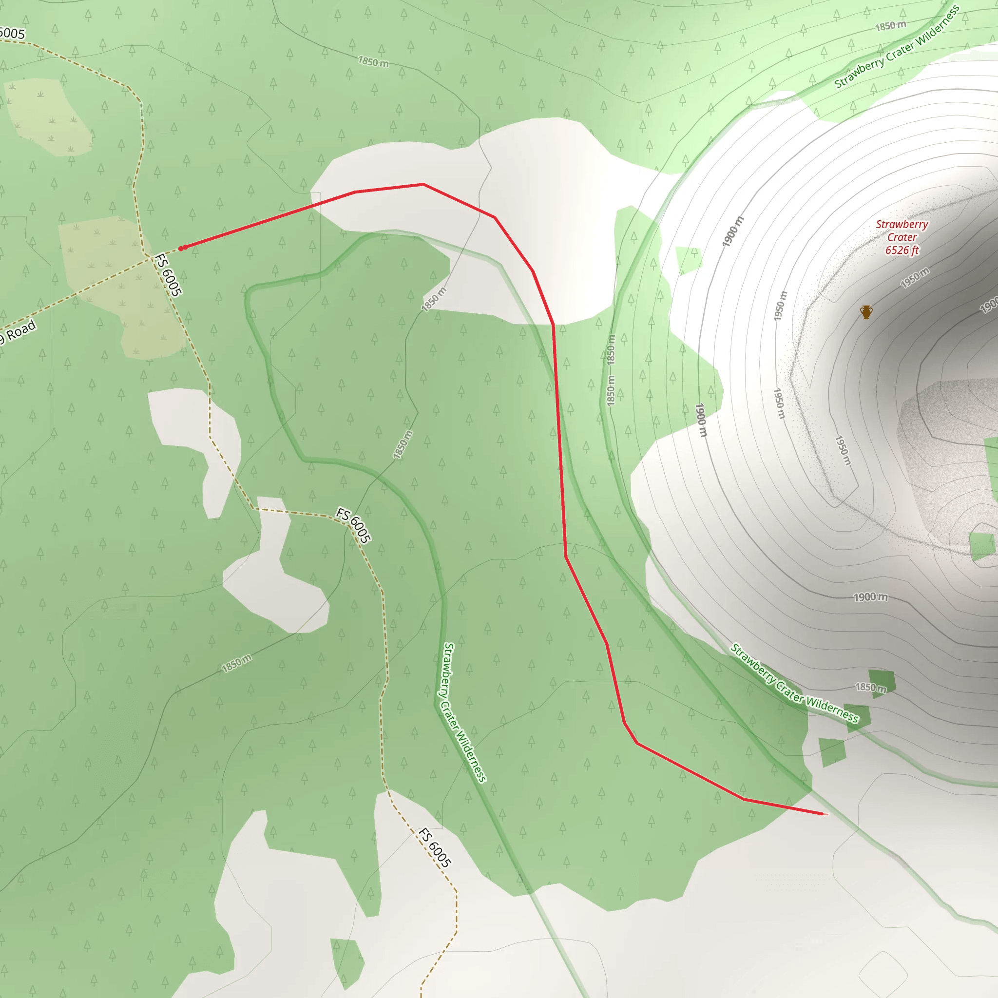 Strawberry Crater mobile static map