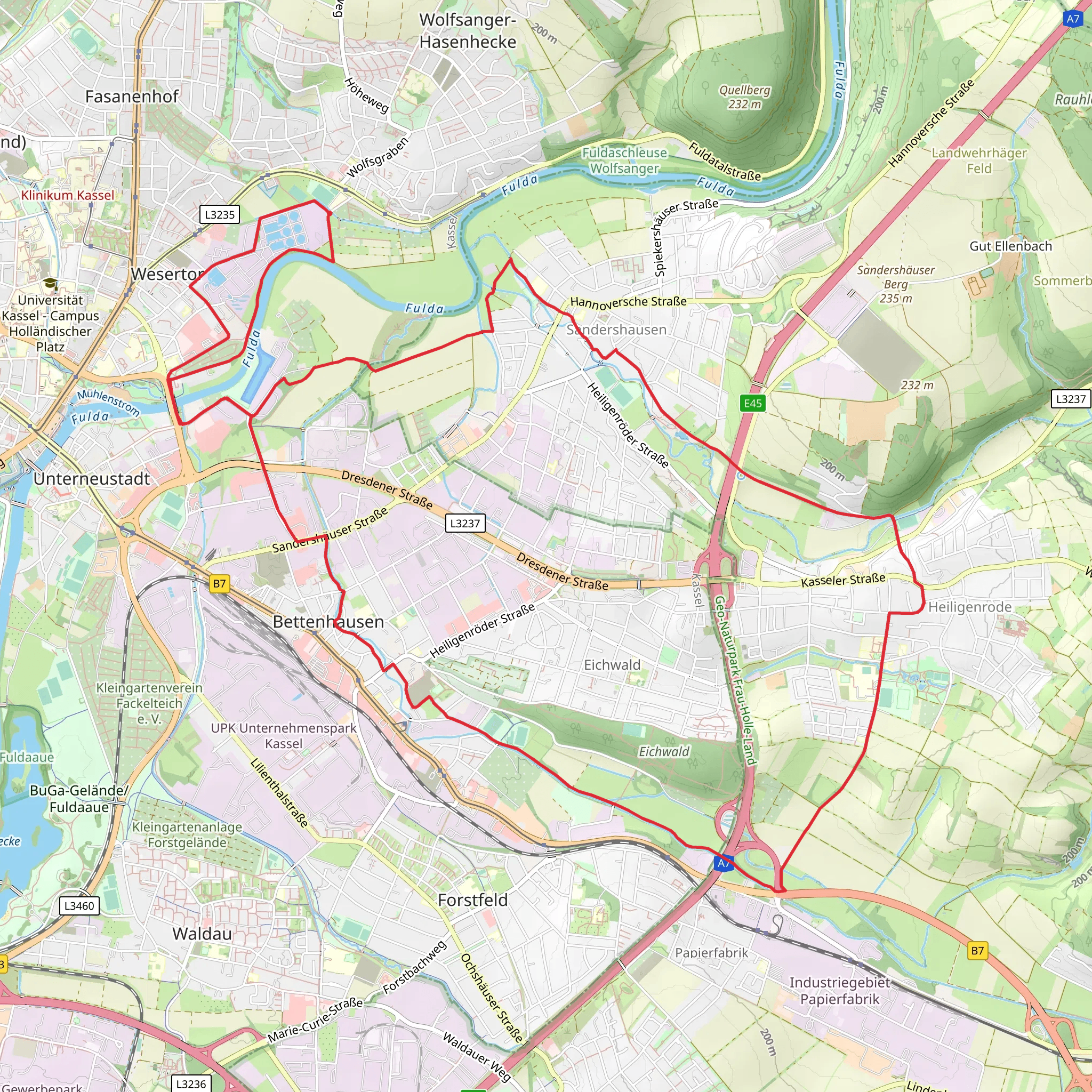 Sandershausen Loop mobile static map