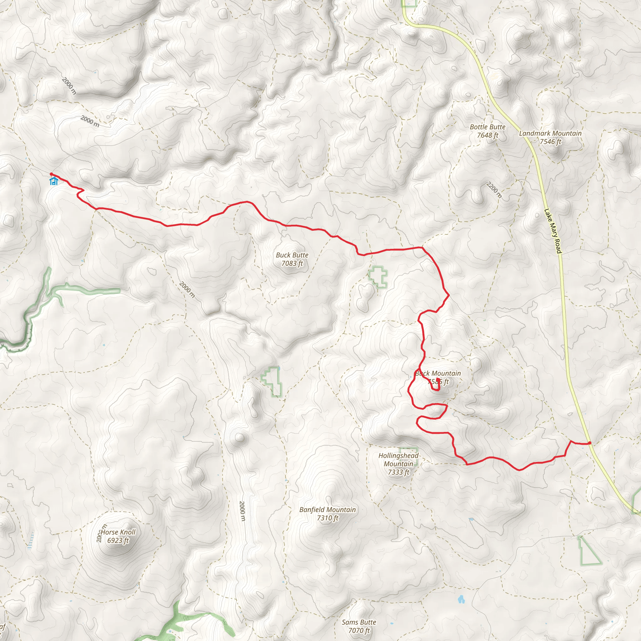 Buck Mountain mobile static map