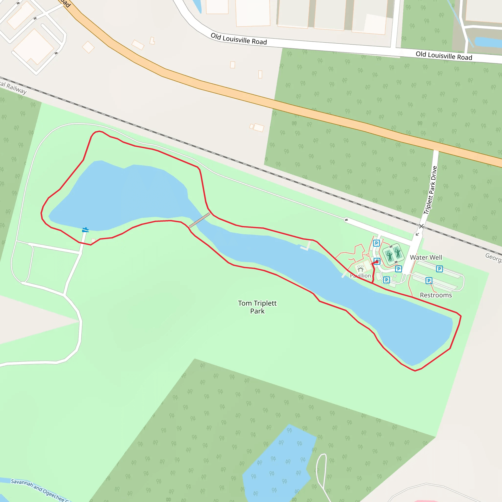 Tom Triplett Park Loop mobile static map