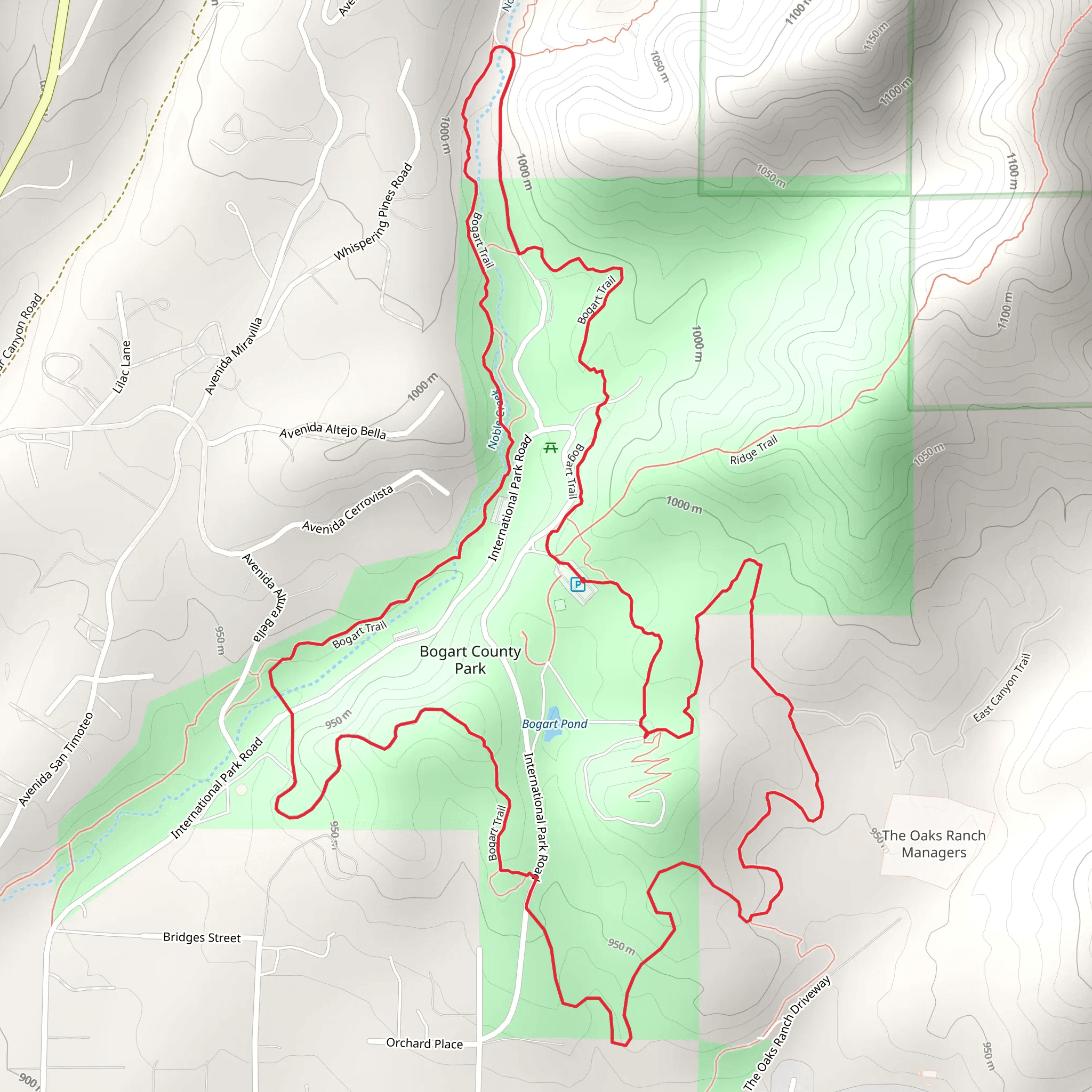 Bogart Loop Trail - Bogan County Park mobile static map