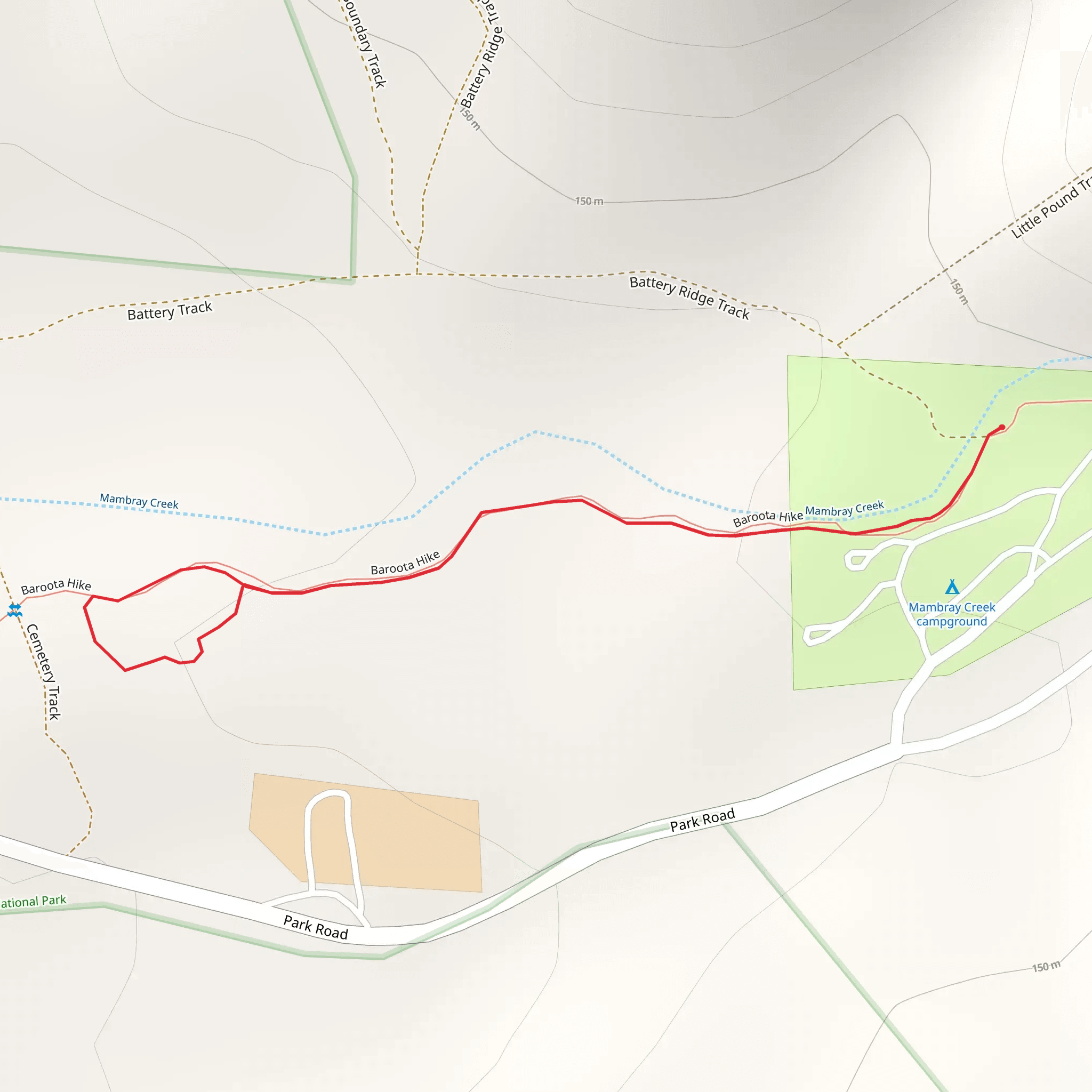 Wirra Water Loop - Mambray Creek Track mobile static map