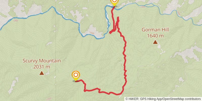 Ultra Pedestrian North Loop stage 26 Map