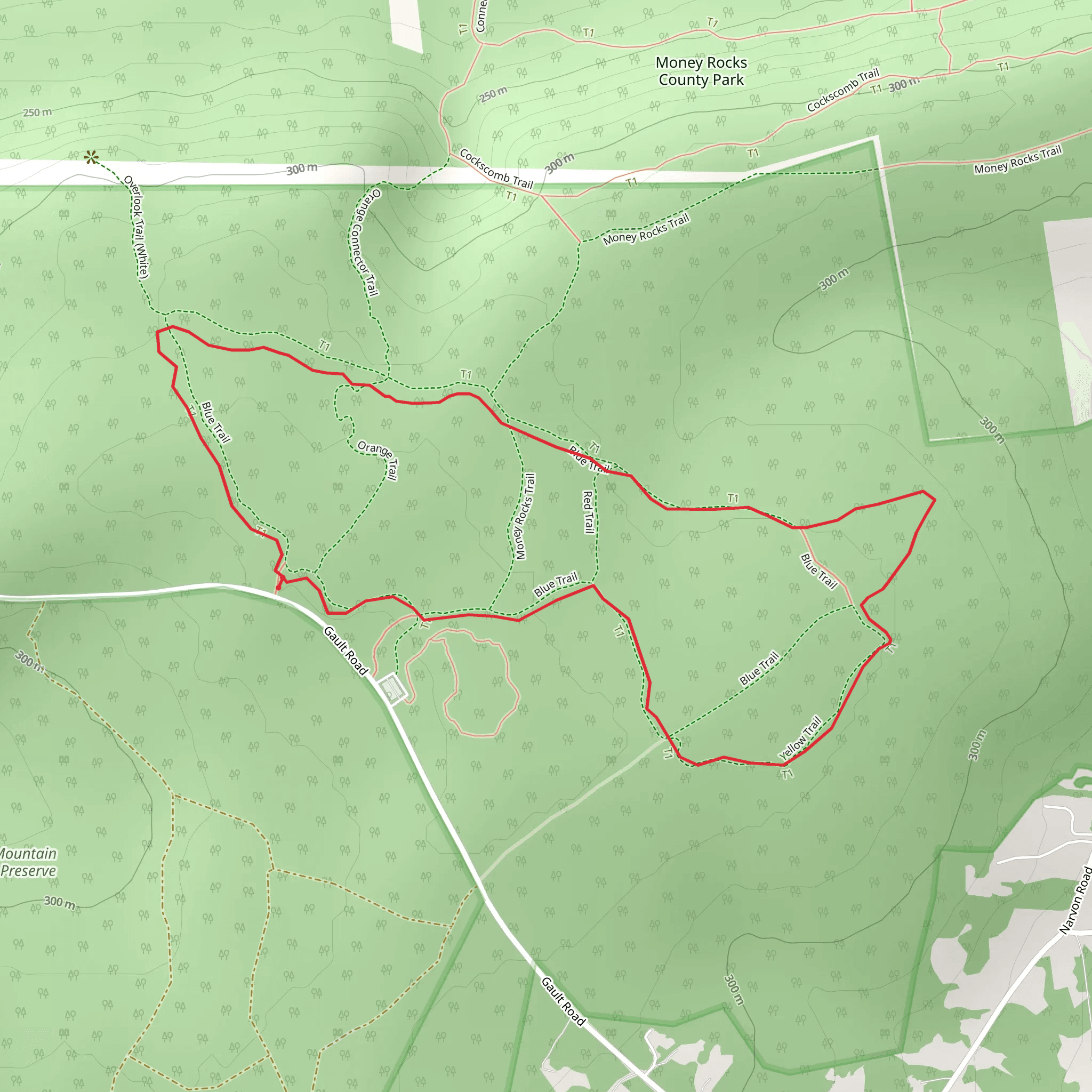 Welsh Mountain Blue Trail mobile static map