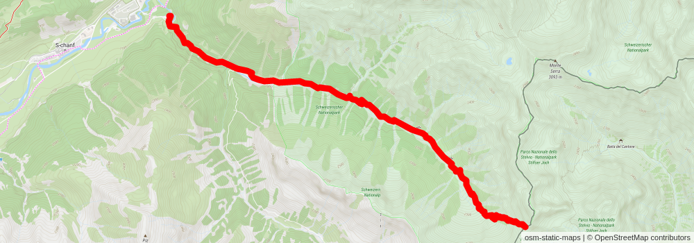 Fuorcla Trupchun via Senda Val Trupchun stage 2 Map