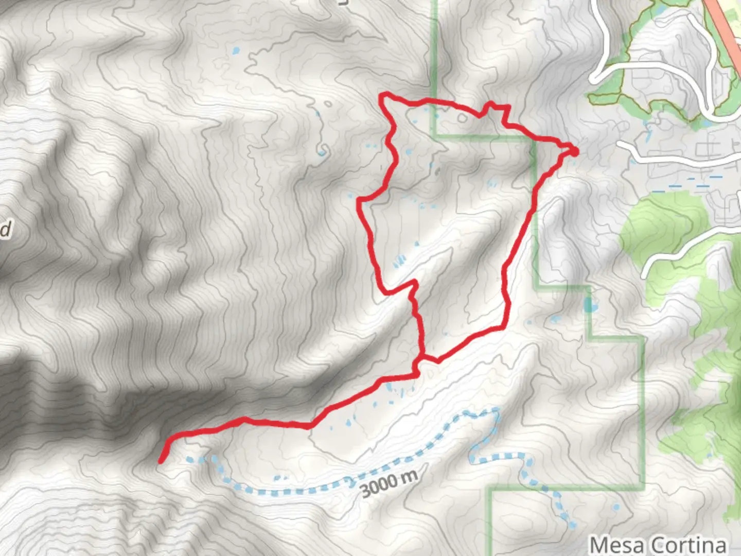 An image depicting the trail Gore Range and Mesa Cortina Loop Trail and its surrounding area.