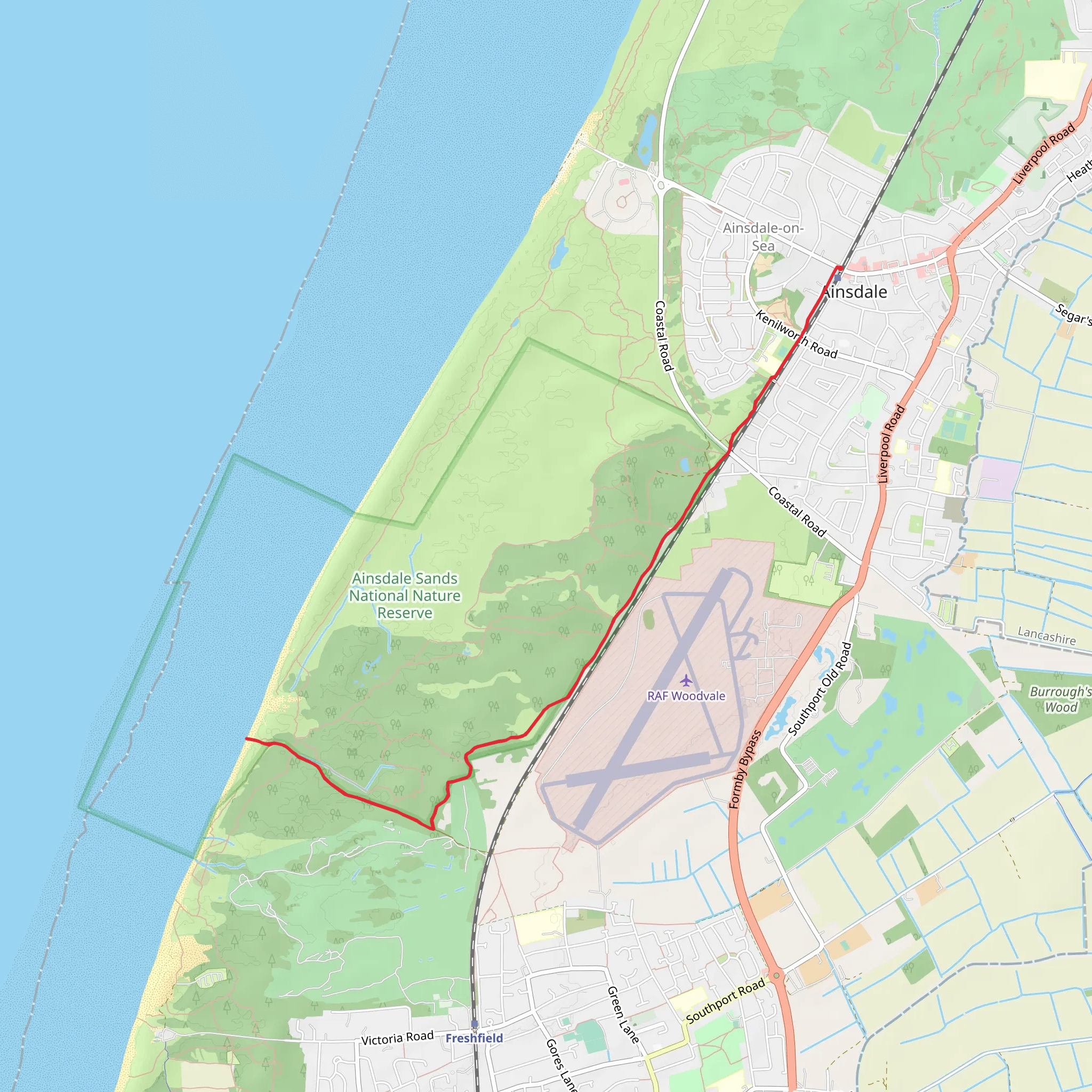 Woodland Path and Fisherman's Path Walk mobile static map