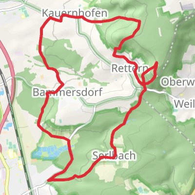 Serlbach and Retterner Kanzel Loop mobile static map