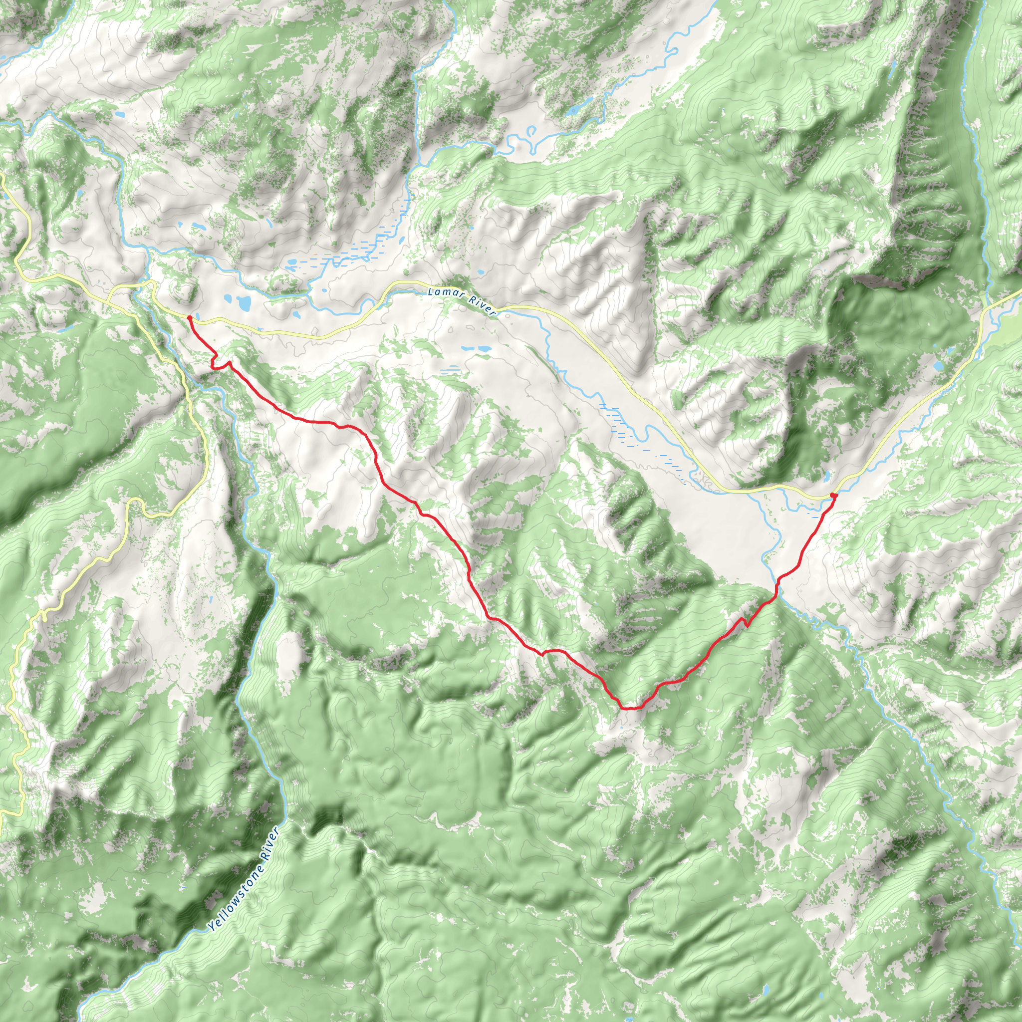 Specimen Ridge Trail mobile static map