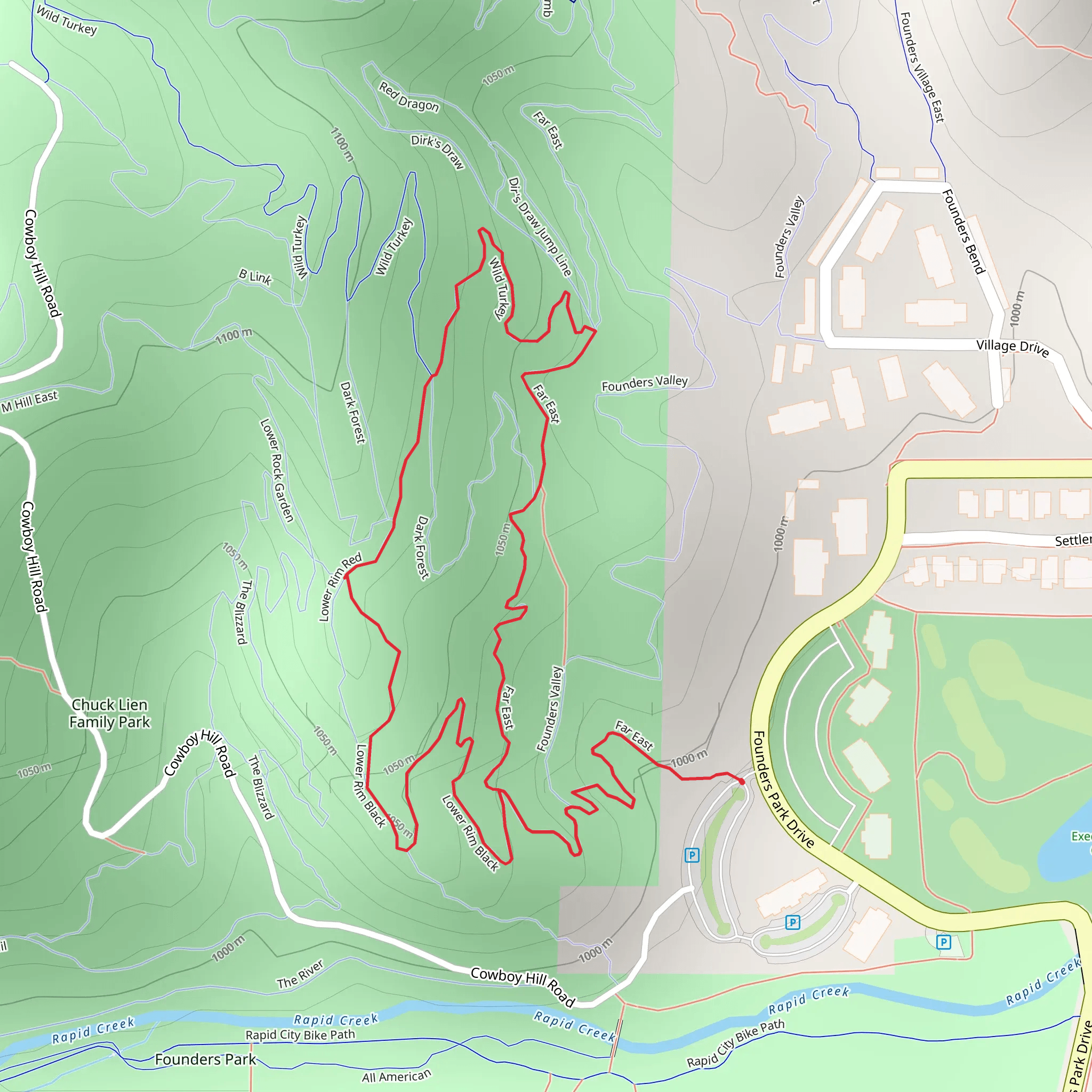 Hanson-Larsen Memorial Park Loop mobile static map