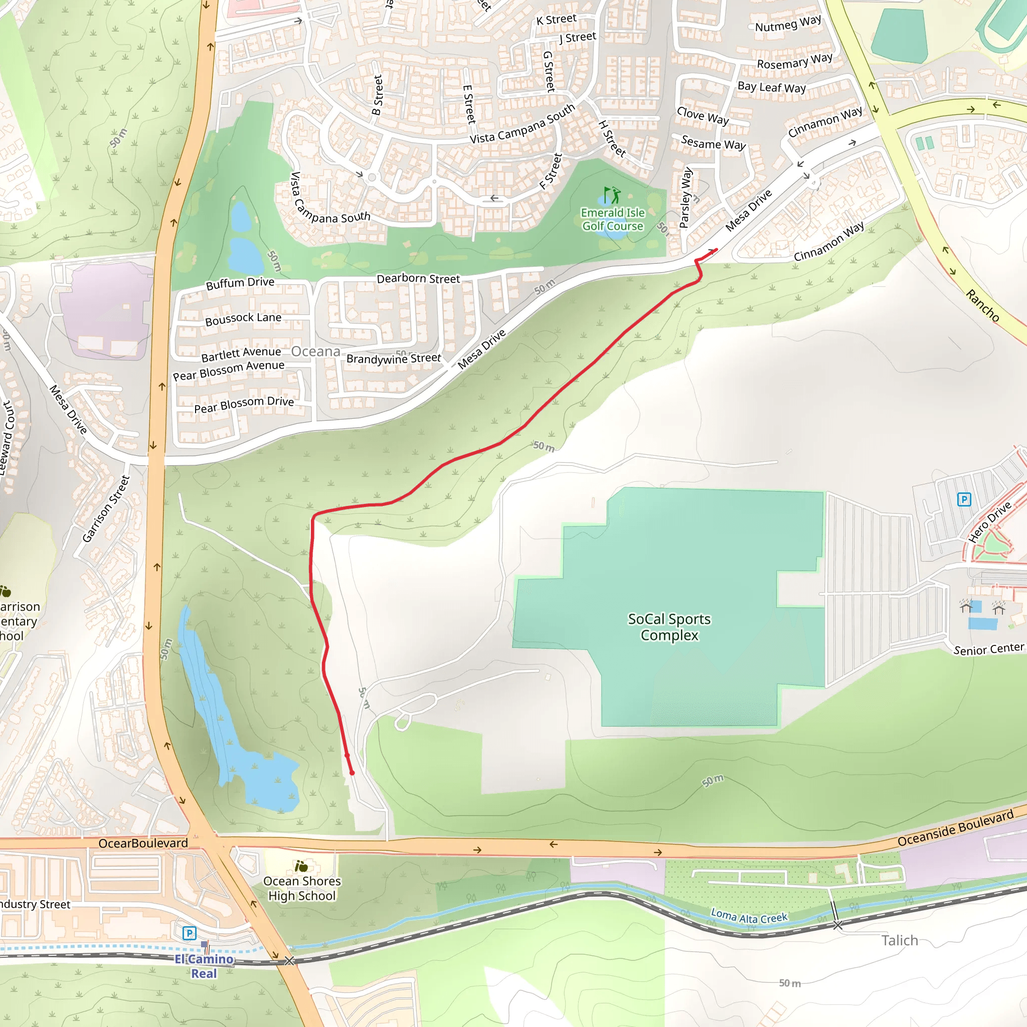 Oceanside Blvd Walk mobile static map