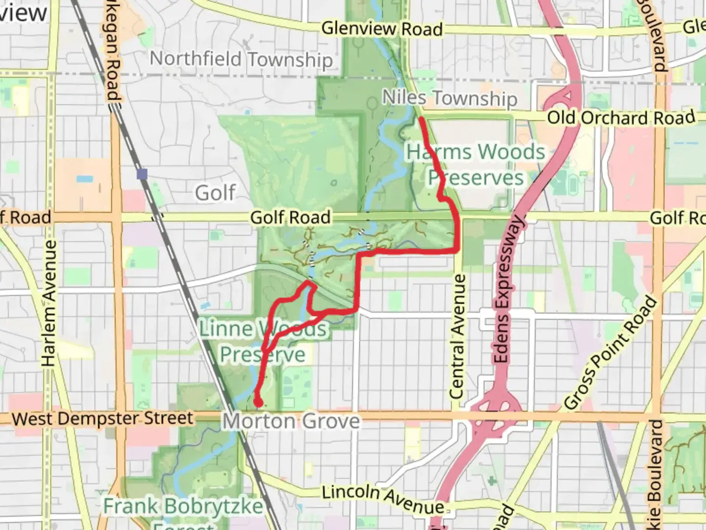 An image depicting the trail North Branch Yellow Unpaved Trail - Harrer Park and its surrounding area.