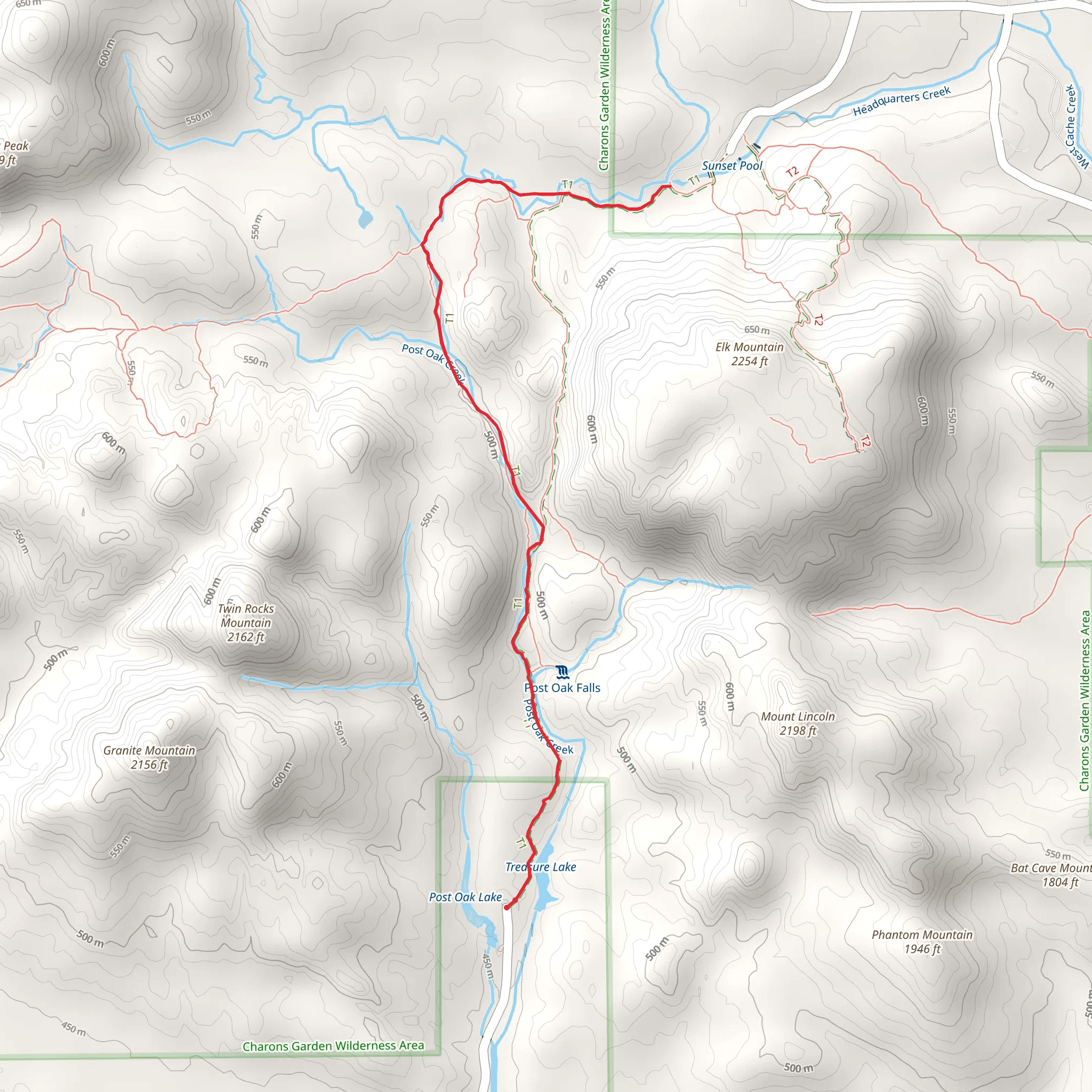 Charon's Garden Trail mobile static map