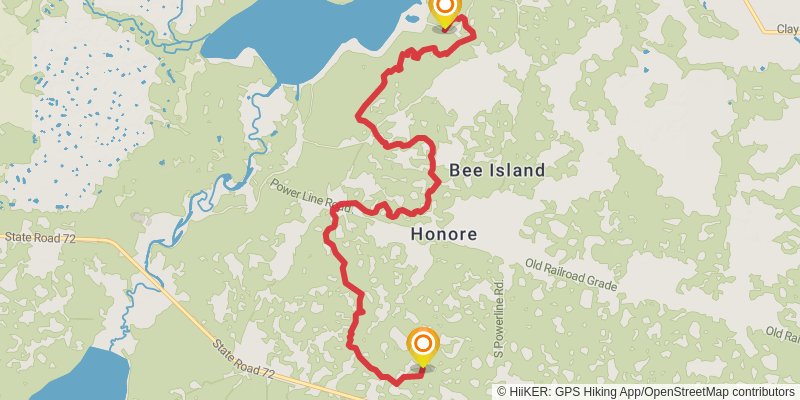 Myakka Hiking Trail stage 2 Map