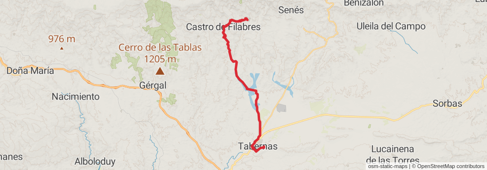 GR 244 Sendero de los Pueblos del Interior - Andalucía stage 4 Map