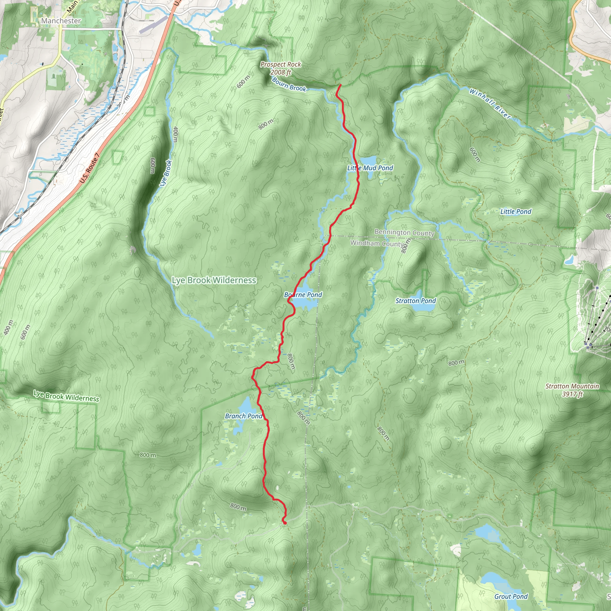 Branch Pond Trail mobile static map