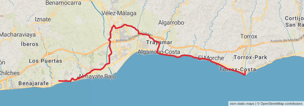 GR 249 Gran Senda de Málaga stage 3 Map