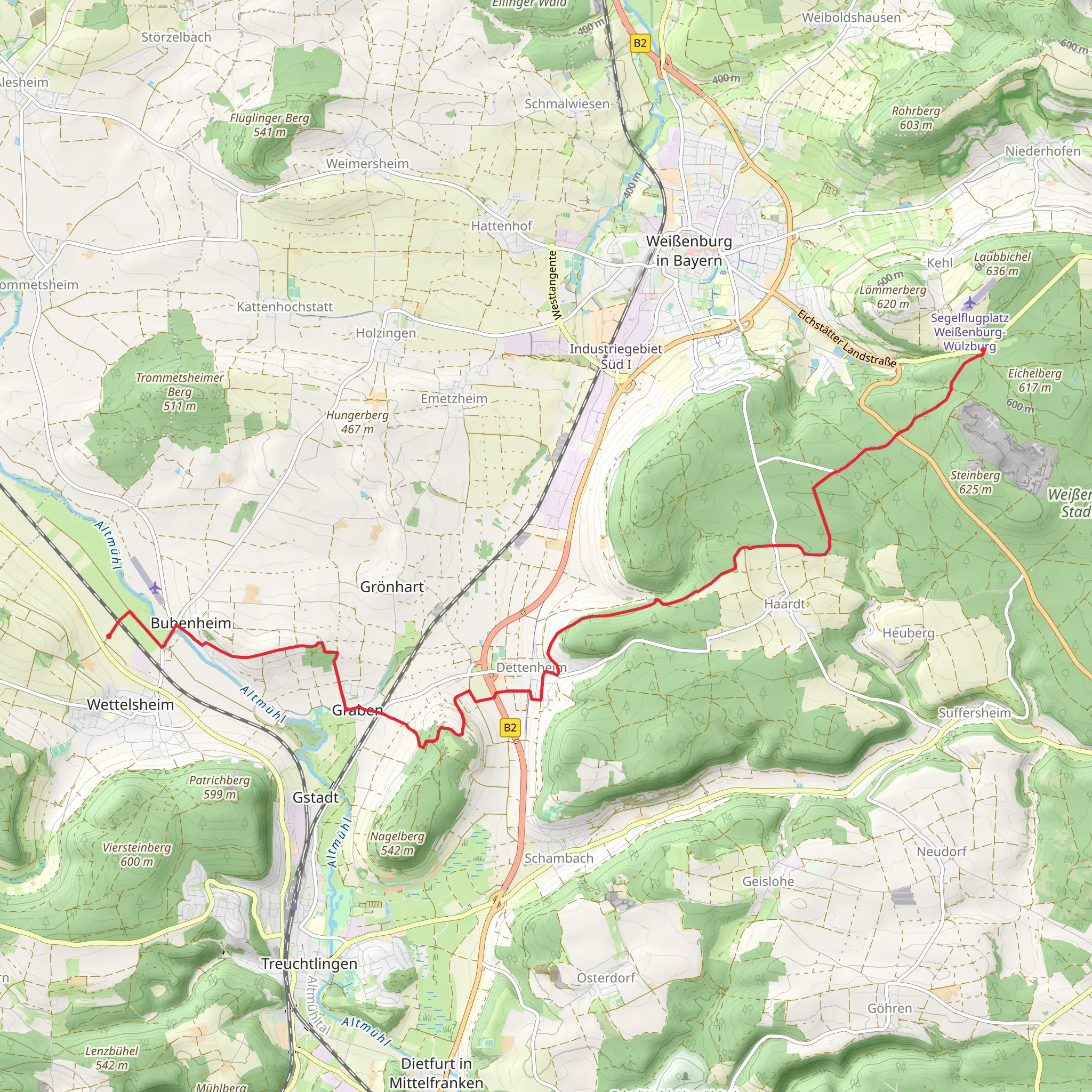 Wulzburg to Zolmuhle Walk mobile static map