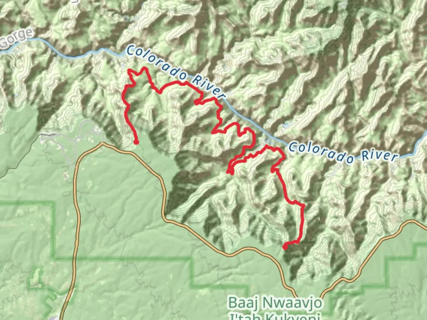 An image depicting the trail Grandview, Tonto and South Kaibab Trail and its surrounding area.