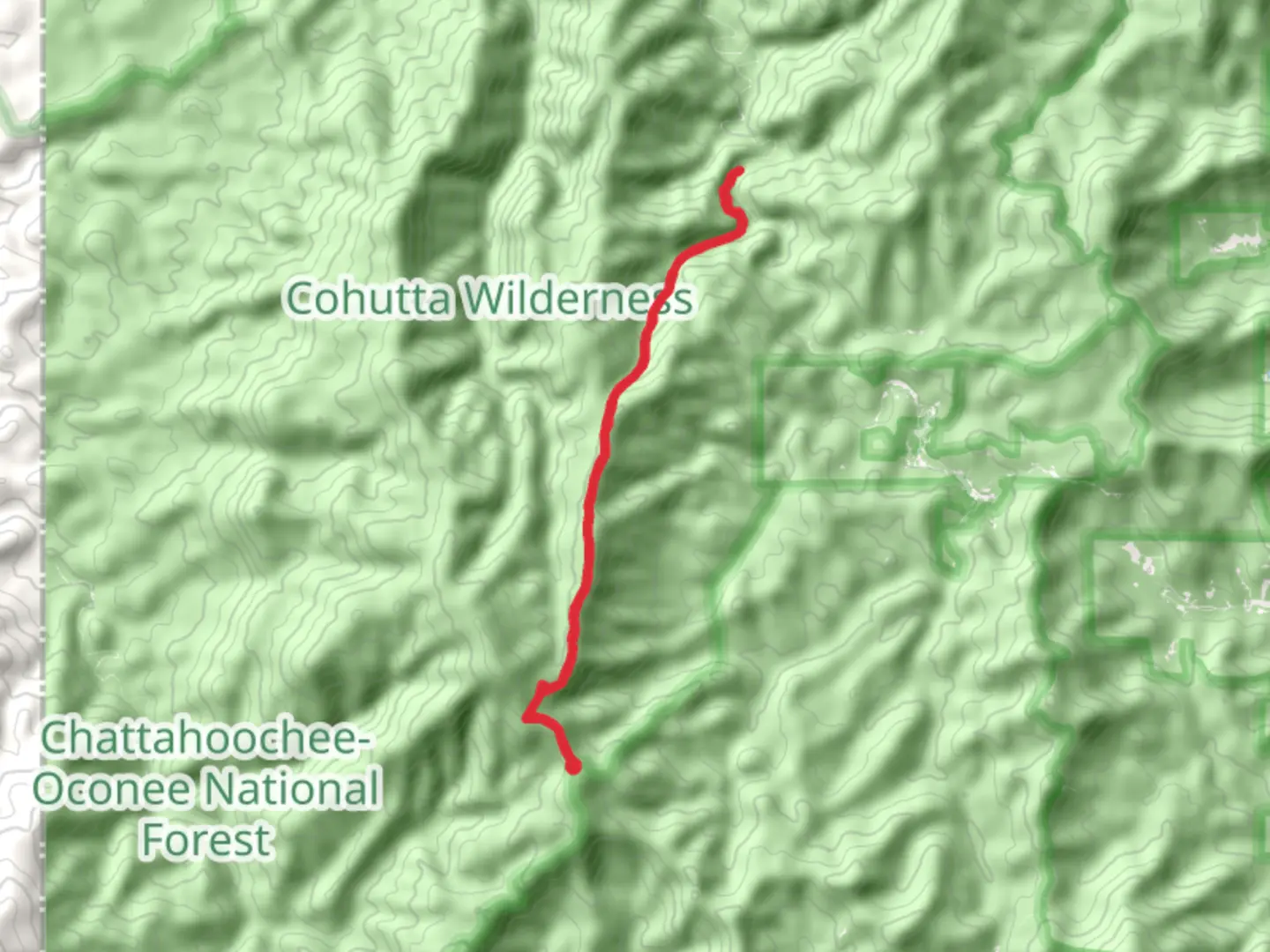 An image depicting the trail East Cowpen and Sugar Cove and its surrounding area.