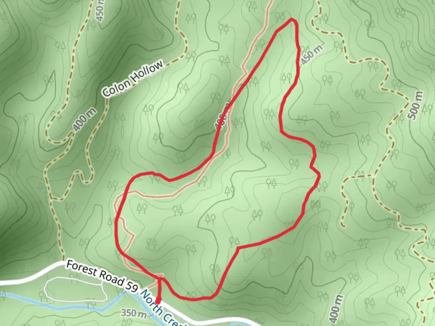 An image depicting the trail Whitetail Loop Trail and its surrounding area.